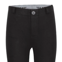 TuffRider Children's Cotton Pull-On Knee Patch Breeches -Apparel and Gear Shop 10010 01 16 black gen detail 1