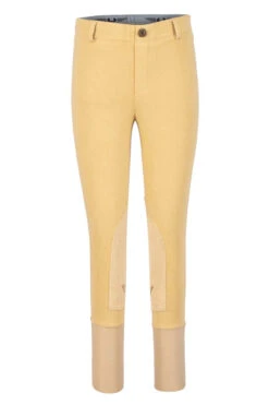 TuffRider Children's Cotton Pull-On Knee Patch Breeches -Apparel and Gear Shop 10010 01 17 light tan gen front 2