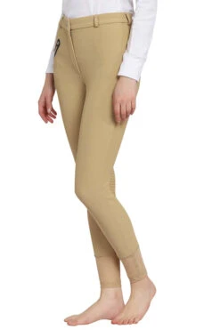 Tuffrider Tiffany Ribbed Breech With Silicone Full Seat -Apparel and Gear Shop 100134 33 17 light 20tan gen model angle 2 881b8c4d 3539 4a07 b5ee bf39dee56752
