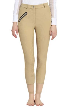 Tuffrider Tiffany Ribbed Breech With Silicone Full Seat -Apparel and Gear Shop 100134 33 17 light 20tan gen model front 1 4fa9c108 1683 4a05 8696 9516ccbf7806