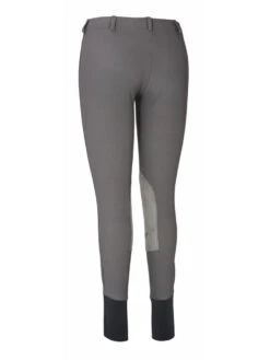 TuffRider Ladies Ribb Lowrise Pull-On Knee Patch Breeches -Apparel and Gear Shop 100151 33 107 darkcharcoal gen back 1