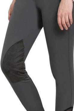 TUFFRIDER LADIES YETI SOFT SHELL KNEE PATCH BREECHES -Apparel and Gear Shop 100168 878 26 charcoal gen model detail 5 0a7b69c9 b86c 43bd 9209 208184df1f53