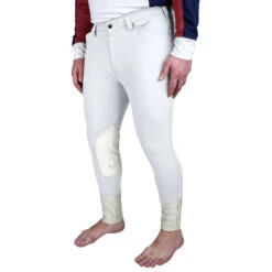 TuffRider Men's Claudio Knee Patch Breeches -Apparel and Gear Shop 100333 White