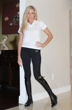 TuffRider Ladies Ventilated Schooling Tights -Apparel and Gear Shop 100426 533 16 black lyf main front 1