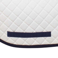 TuffRider Basic All Purpose Saddle Pad With Trim -Apparel and Gear Shop 100557 258 01 15 white navy gen detail 2