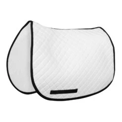 TuffRider Basic All Purpose Saddle Pad With Trim -Apparel and Gear Shop 100557 258 01 16 white black gen angle 1