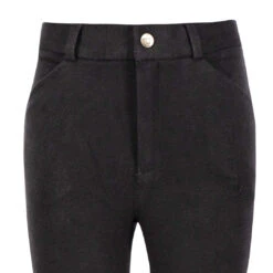 TuffRider Boys Patrol Light Knee Patch Breeches -Apparel and Gear Shop 100603 01 16 black gen detail 3