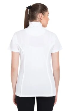 TuffRider Ladies Kirby Kwik Dry Short Sleeve Show Shirt -Apparel and Gear Shop 100694 107 01 01 white white gen model back 1