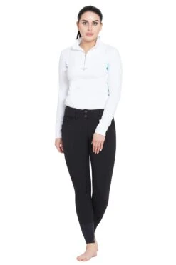 TuffRider Ladies Ventilated Technical Long Sleeve Sport Shirt -Apparel and Gear Shop 100725 484 01 637 white ocean oth 1