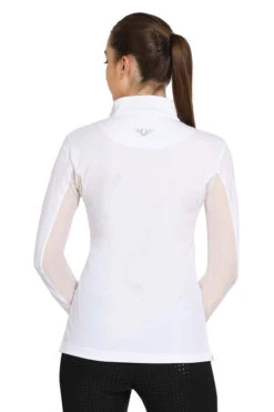 TuffRider Ladies Ventilated Technical Long Sleeve Sport Shirt -Apparel and Gear Shop 100725 484 01 white gen model back 6