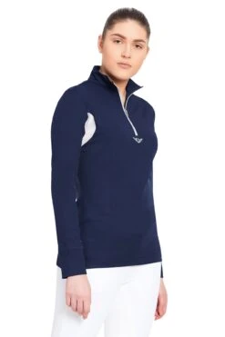 TuffRider Ladies Ventilated Technical Long Sleeve Sport Shirt -Apparel and Gear Shop 100725 484 15 navy gen model angle 1 795ff7b8 b050 40b5 9a3d b58c6bfa083a