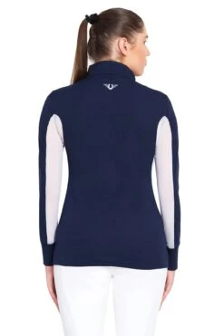 TuffRider Ladies Ventilated Technical Long Sleeve Sport Shirt -Apparel and Gear Shop 100725 484 15 navy gen model back 1 01e4754e 7802 40a2 b4c8 bcf4a29c4cca