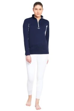 TuffRider Ladies Ventilated Technical Long Sleeve Sport Shirt -Apparel and Gear Shop 100725 484 15 navy oth model main front 1