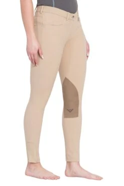 TuffRider Ladies Perfect Knee Patch Breeches -Apparel and Gear Shop 100833 832 859 safari gen model main front 6