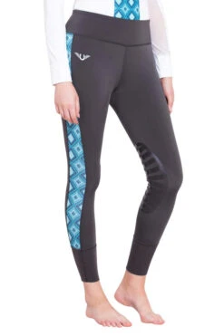 TuffRider Ladies Artemis EquiCool Riding Tights 7 TuffRider Ladies Artemis EquiCool Riding Tights -Apparel and Gear Shop 100900 504 26 charcoal gen model angle 1