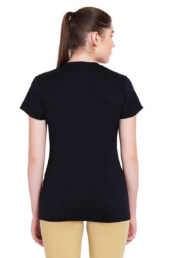 Tuffrider Ladies Taylor Tee Short Sleeve T-Shirt -Apparel and Gear Shop 100965 126 16 black gen model back 1