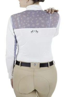 Equine Couture Ladies Nicolette Equicool Long Sleeve Show Shirt -Apparel and Gear Shop 110026 202 floral gen back 2