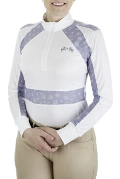 Equine Couture Ladies Nicolette Equicool Long Sleeve Show Shirt -Apparel and Gear Shop 110026 202 floral gen main front 1