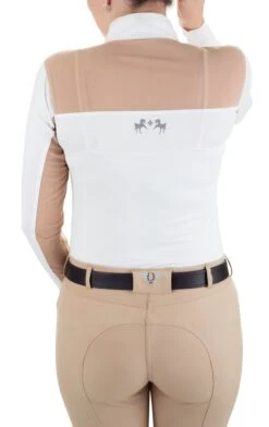 Equine Couture Ladies Nicolette Equicool Long Sleeve Show Shirt -Apparel and Gear Shop 110026 859 safari gen back 3