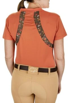 Equine Couture Women EcoRider Thea Notched V-Neck Short Sleeve Show Shirt -Apparel and Gear Shop 110102 73 2