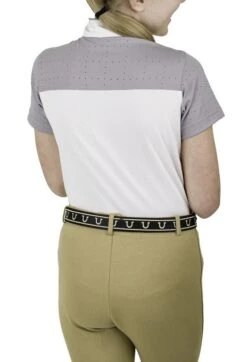 Equine Couture Children'S Magda Equicool Short Sleeve Show Shirt -Apparel and Gear Shop 110168 01 white gen back 11