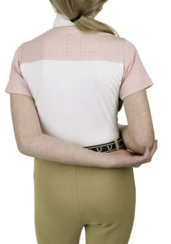 Equine Couture Children'S Magda Equicool Short Sleeve Show Shirt -Apparel and Gear Shop 110168 01 white gen back 6