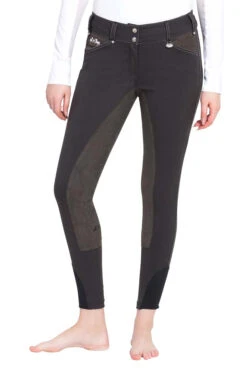 Equine Couture Ladies Blakely Full Seat Breeches -Apparel and Gear Shop 110410 26 charcoal gen model front 2