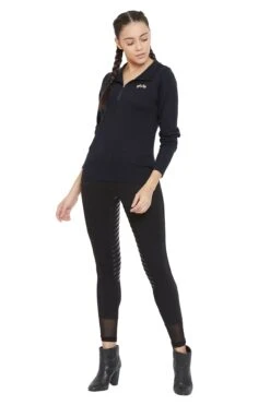 Equine Couture Fjord Sweater -Apparel and Gear Shop 110568 16 black gen model angle 2