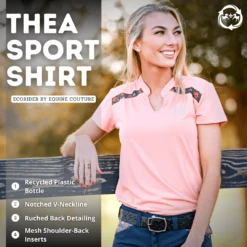 Equine Couture Women EcoRider Thea Notched V-Neck Short Sleeve Show Shirt -Apparel and Gear Shop 1 2d4b8deb 66f0 4fb4 9f47 063c01662487