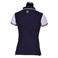 George H Morris Ladies Reserve Short Sleeve Polo Sport Shirt -Apparel and Gear Shop 2709 429 1462 graphite gen back 1