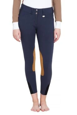 George H Morris Ladies Show Time Knee Patch Breeches -Apparel and Gear Shop 2720 829 102 ec navy gen model front 2 b26863cb a01f 4d38 a5ff 05d12012b607