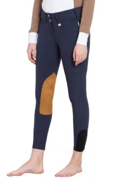George H Morris Ladies Show Time Knee Patch Breeches -Apparel and Gear Shop 2720 829 102 ec navy gen model main front 1 d3fd6d48 d41b 4876 bf7f 99729f8a6f63