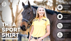 Equine Couture Women EcoRider Thea Notched V-Neck Short Sleeve Show Shirt -Apparel and Gear Shop 2 2 3b1c655a 75d4 44f4 8864 ff03a3529007