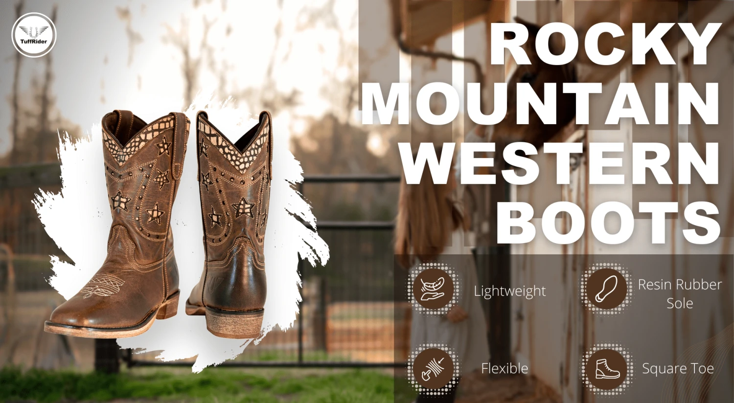 TuffRider Youth Rocky Mountain Star Snake Printed Square Toe Western Boots 8 TuffRider Youth Rocky Mountain Star Snake Printed Square Toe Western Boots - Image 8