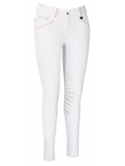 Equine Couture Ladies Stars & Stripes Silicone Knee Patch Breeches