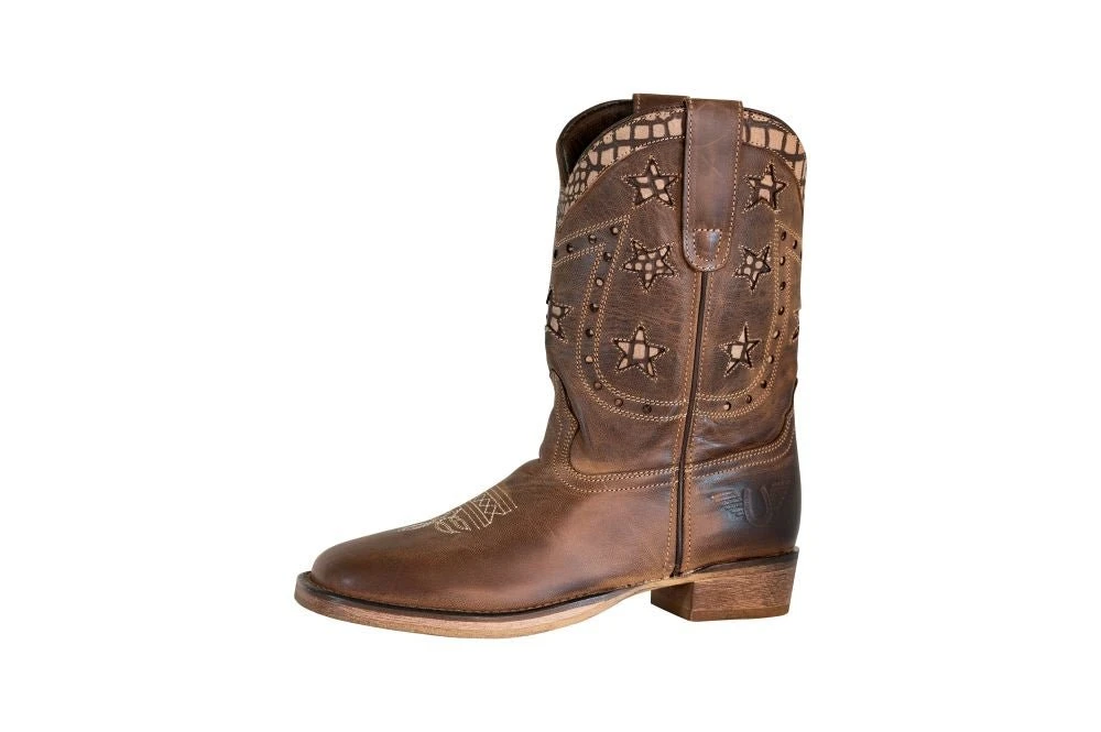 TuffRider Youth Rocky Mountain Star Snake Printed Square Toe Western Boots 2 TuffRider Youth Rocky Mountain Star Snake Printed Square Toe Western Boots - Image 2