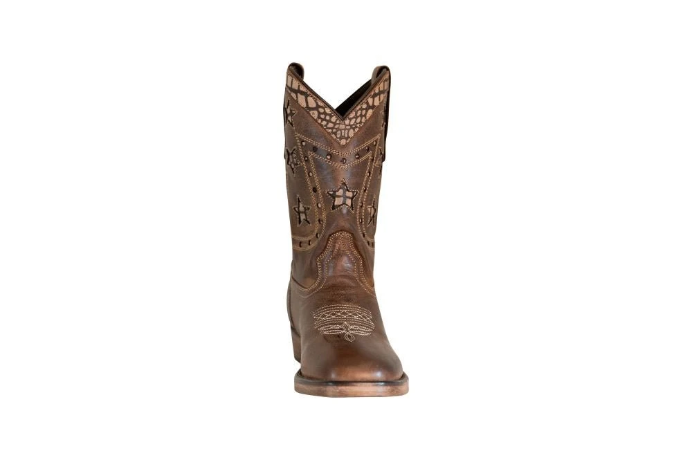 TuffRider Youth Rocky Mountain Star Snake Printed Square Toe Western Boots 3 TuffRider Youth Rocky Mountain Star Snake Printed Square Toe Western Boots - Image 3