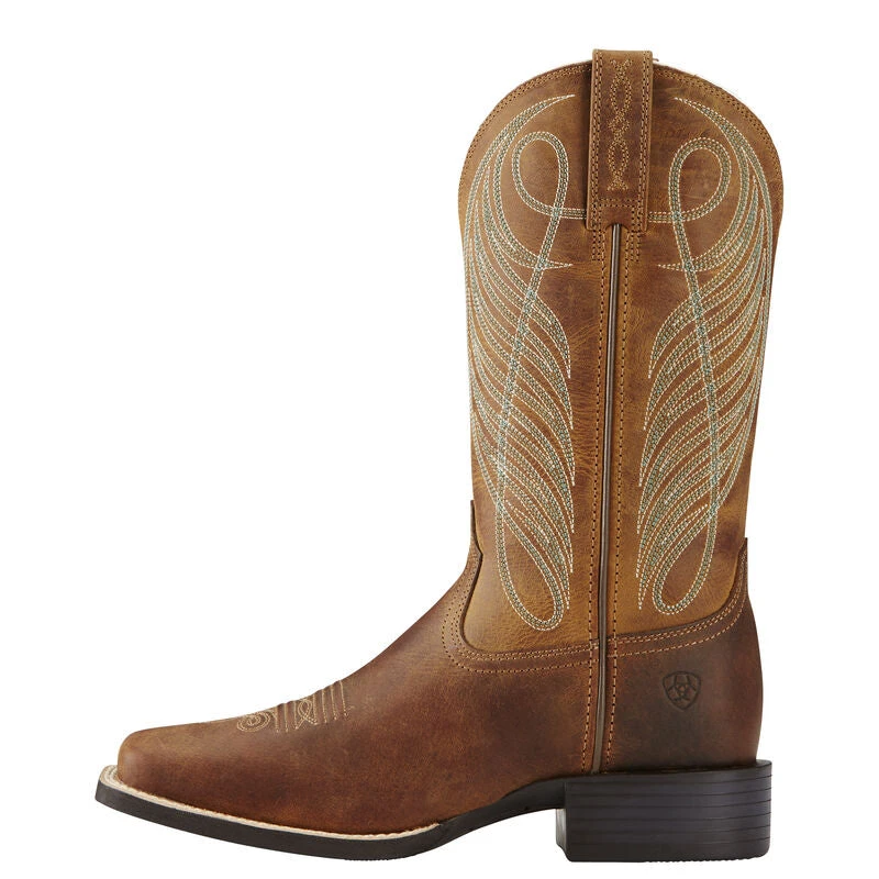 Ariat Round Up Wide Square Toe Western Boot 2 Ariat Round Up Wide Square Toe Western Boot - Image 2