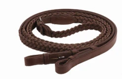 Henri De Rivel Advantage Plaited Reins -Apparel and Gear Shop 5088 O oak 20bar gen main front 1 0b13840e 58c4 44a3 bc9a f484a41e1182