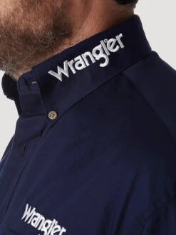 Wrangler® Logo Long Sleeve Shirt- Navy 8 Wrangler® Logo Long Sleeve Shirt- Navy -Apparel and Gear Shop 66 MP2327N 3