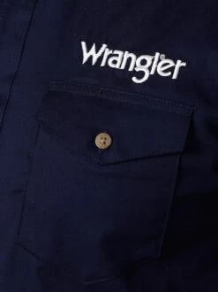 Wrangler® Logo Long Sleeve Shirt- Navy 9 Wrangler® Logo Long Sleeve Shirt- Navy -Apparel and Gear Shop 66 MP2327N 4