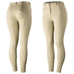 Horze Women's Active Silicone Full Seat Breeches -Apparel and Gear Shop HZ 36277 TA Tan gen main front 0