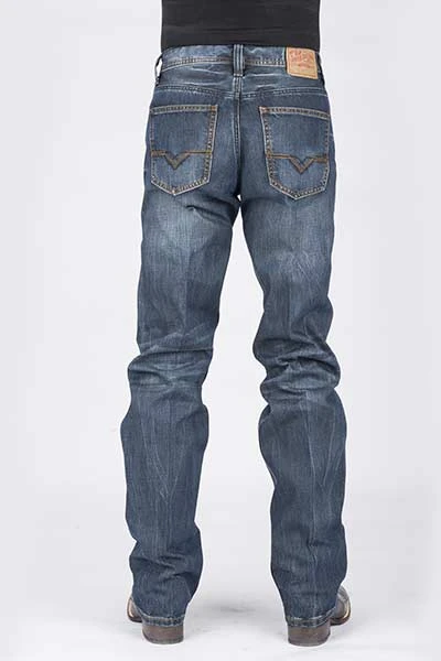 Stetson Men's 1312 Modern Fit Jeans W/ Gold 'V' Emroidery 2 Stetson Men's 1312 Modern Fit Jeans W/ Gold 'V' Emroidery - Image 2