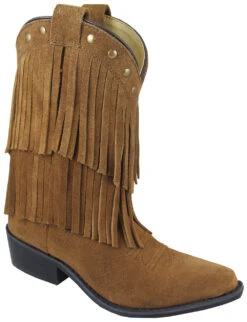 Smoky Mountain Children's Wisteria Double Fringe Cowboy Boots