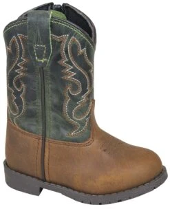 Smoky Mountain Toddler's Hopalong Green Crackle Cowboy Boot