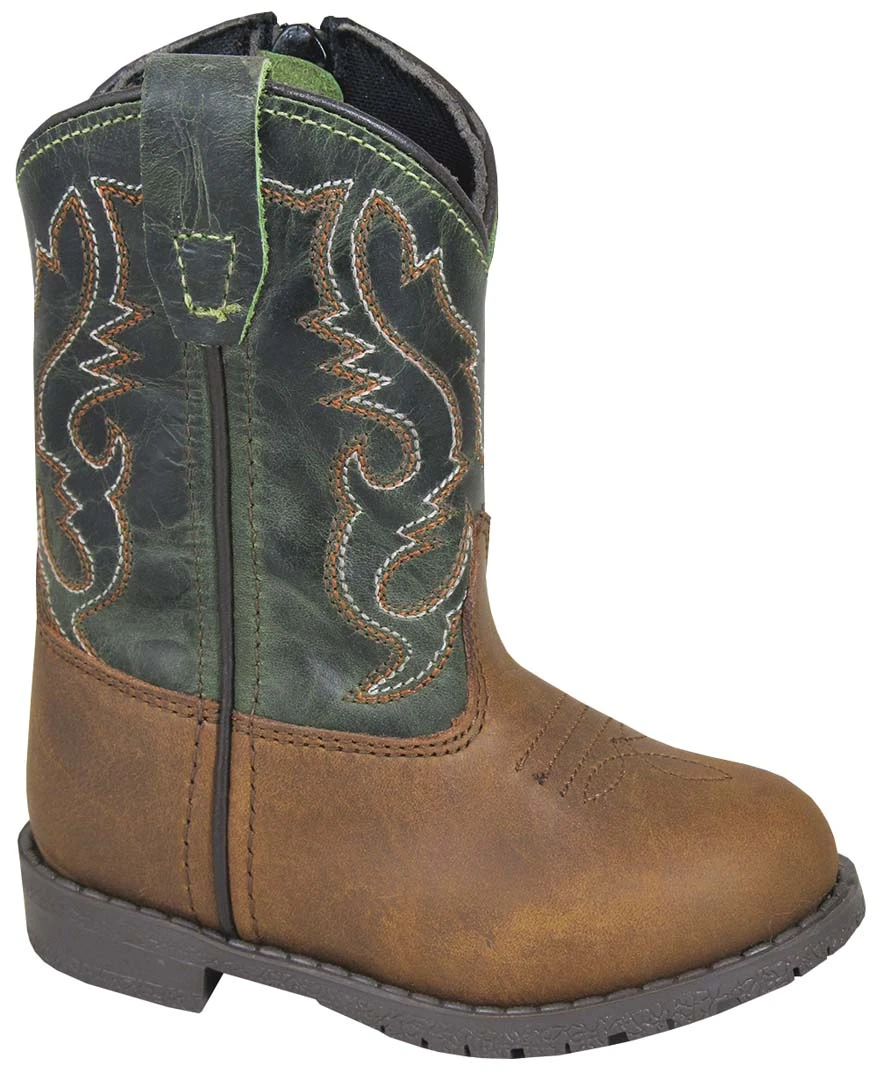 Smoky Mountain Toddler's Hopalong Green Crackle Cowboy Boot 1 Smoky Mountain Toddler's Hopalong Green Crackle Cowboy Boot